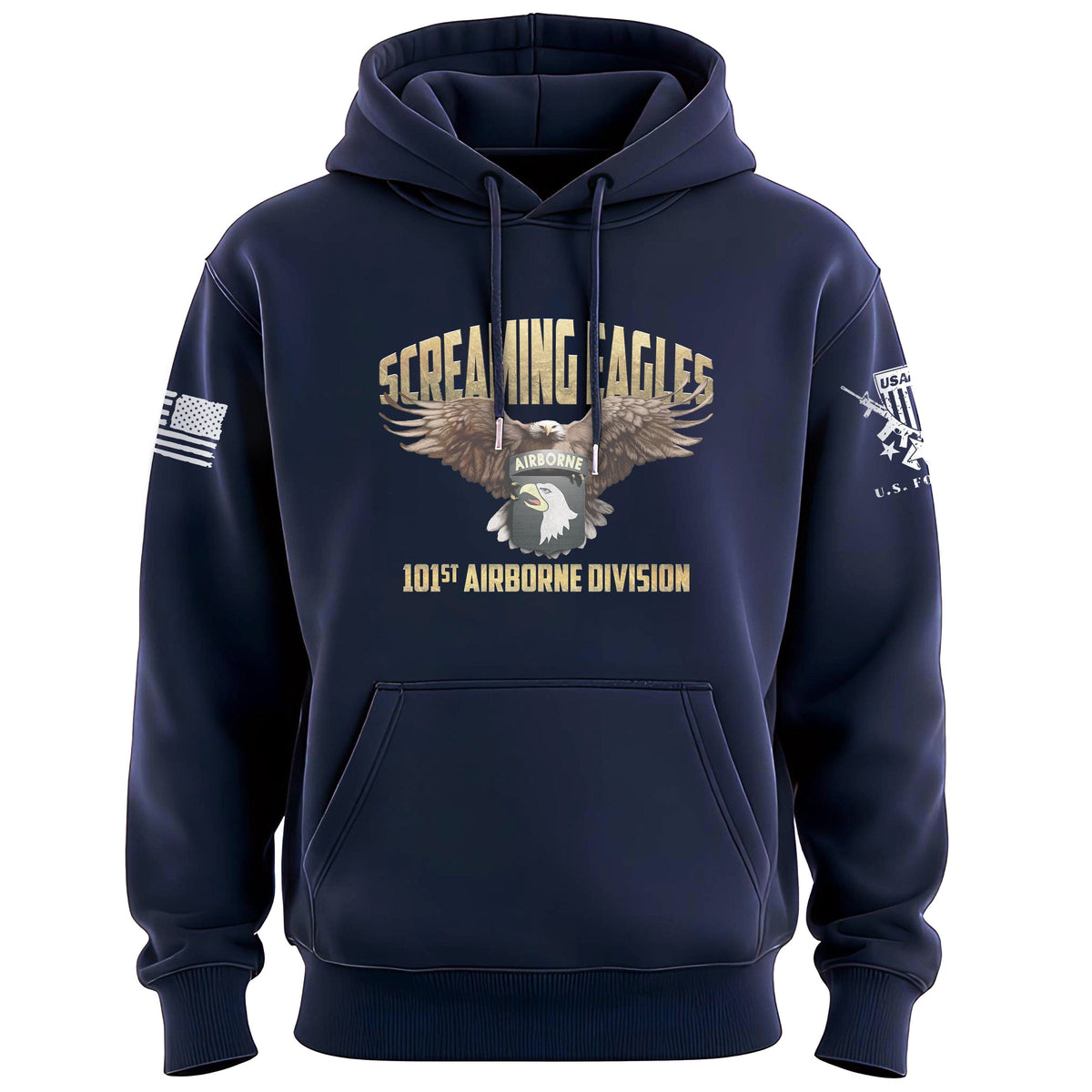 101st Airborne Screaming Eagles Graphic Hoodie Hoodies 100000-S-NAVY