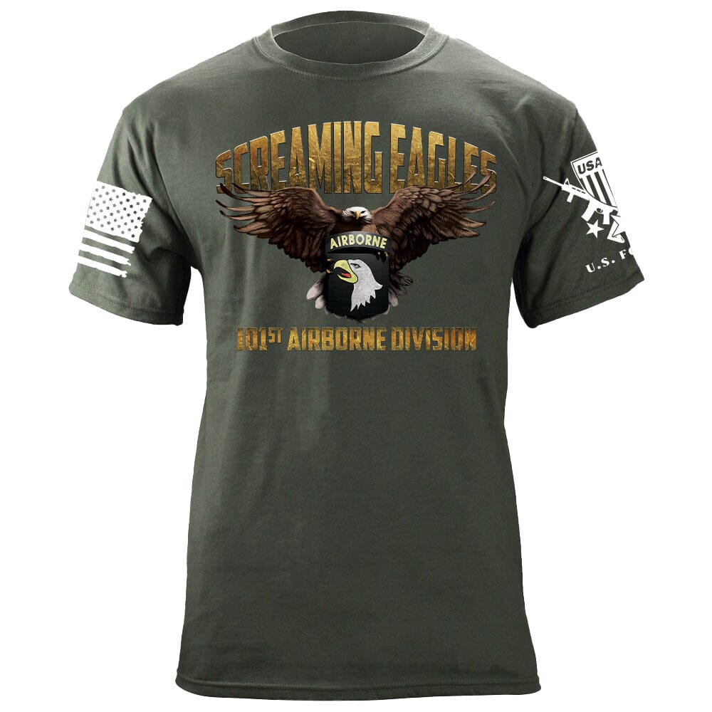 101st Airborne Screaming Eagles Graphic T-Shirt Shirts 87255-S-MG