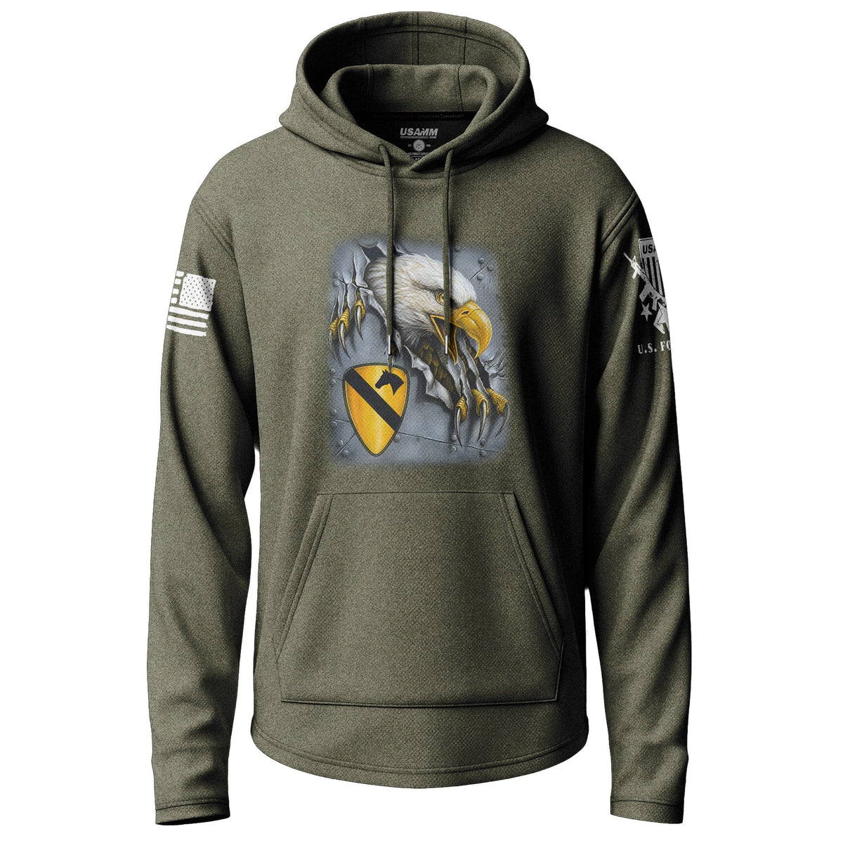 1st Infantry Eagle Lightweight Hoodie Lightweight Hoodie 90158-S-MG-THIN