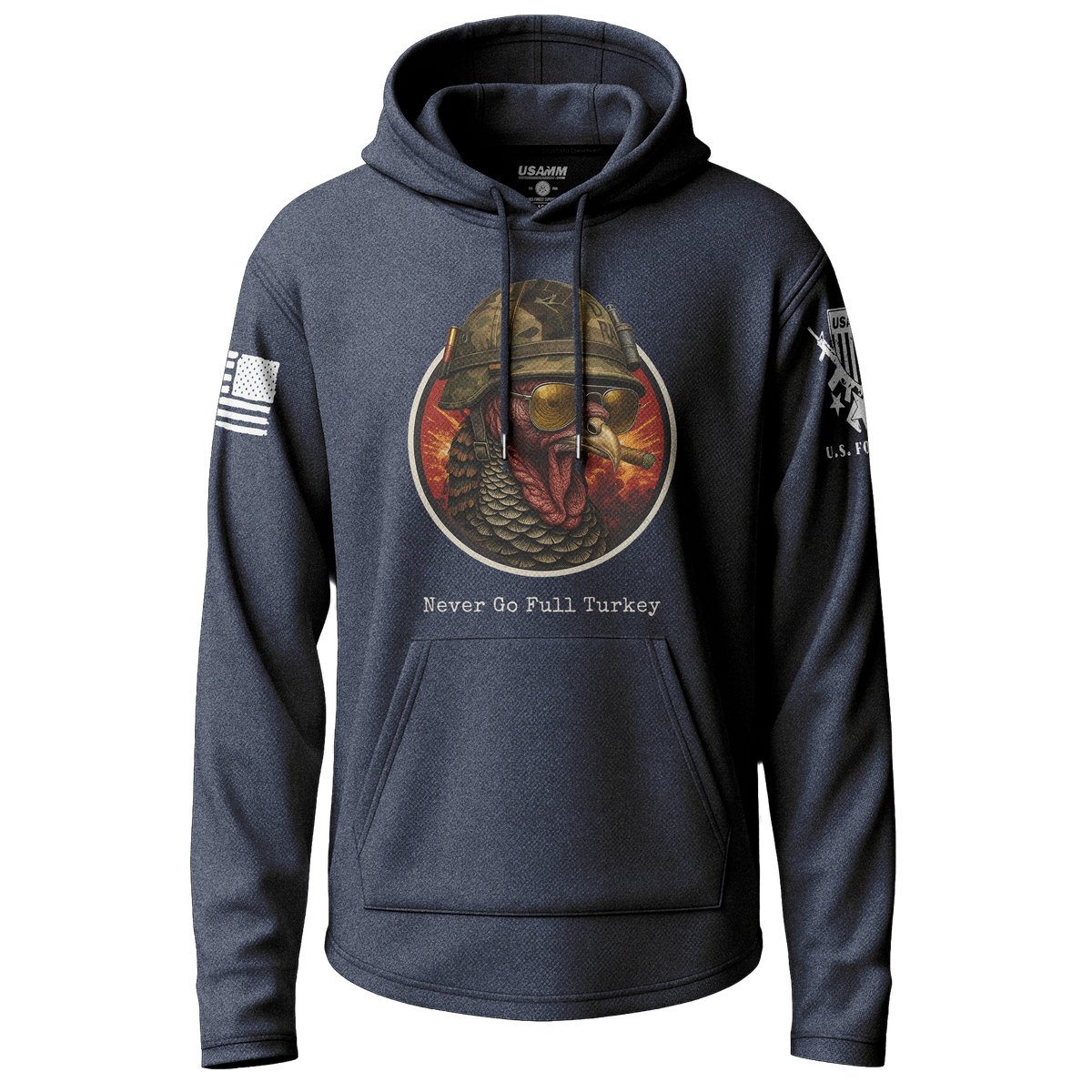 Never Go Full Turkey Lightweight Hoodie