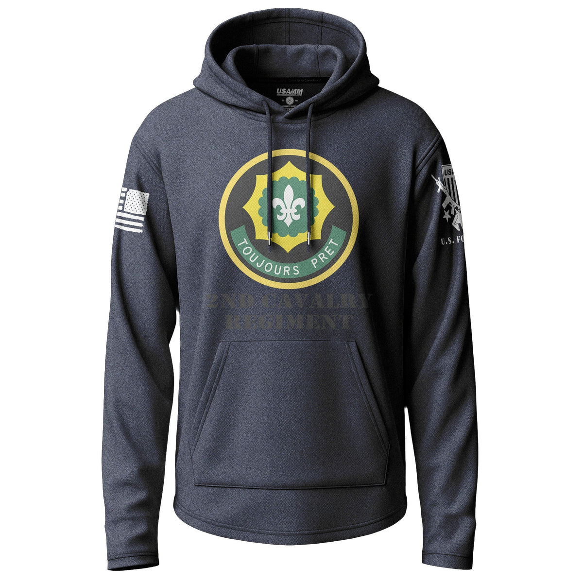 2nd Cavalry Regiment Graphic Lightweight Hoodie Lightweight Hoodie 90241-S-NAVY-THIN