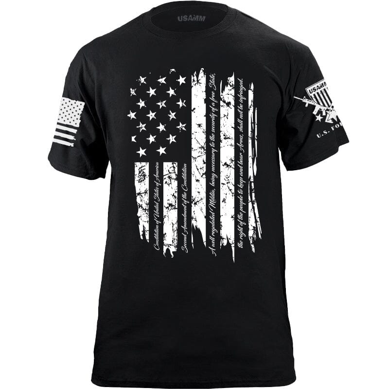 2nd Amendment Gold Flag T-shirt Shirts YFS.3.001.1.BKT.1