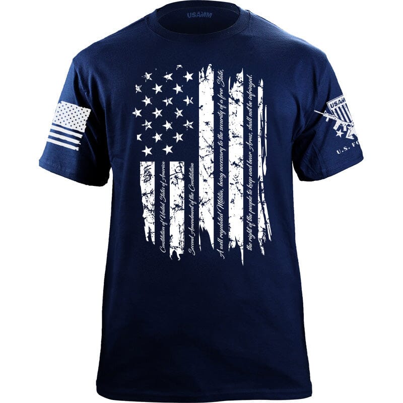 2nd Amendment Gold Flag T-shirt Shirts YFS.3.001.1.NYT.1