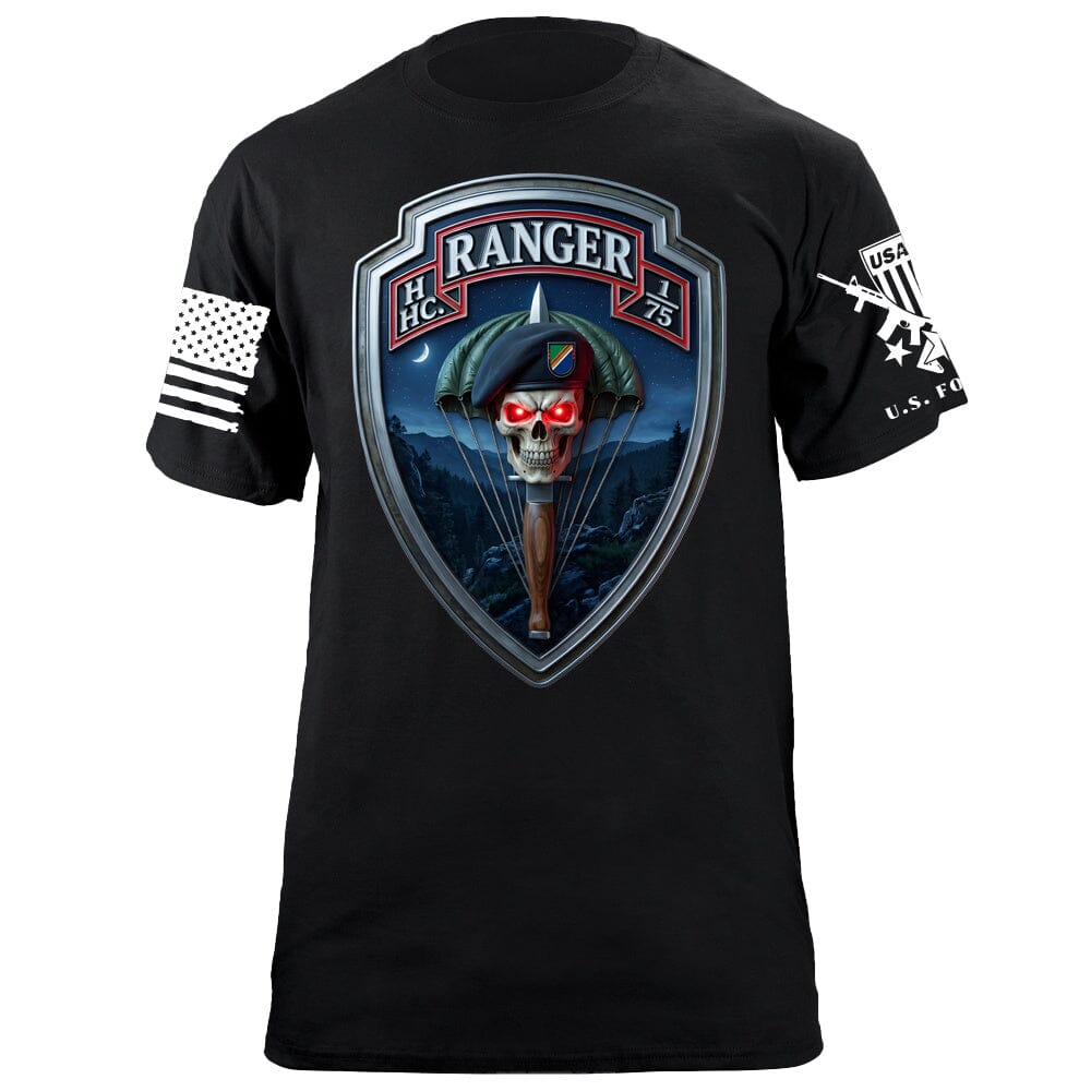 HHC 1/75 Ranger Shield T-Shirt Shirts 88191-S-BK