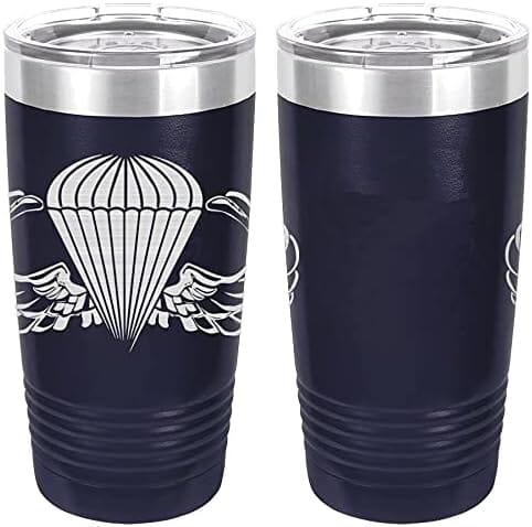 Navy Basic Parachutist Badge Laser Engraved 20oz Tumbler Mugs LET.0011.N