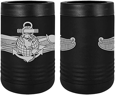 Navy Information Dominance Warfare SPC Badge Laser Engraved Insulated Beverage Holder Mugs LEIH.0034.B