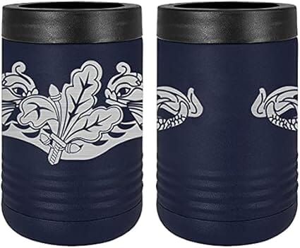 Navy Submarine Supply Corps Badge Laser Engraved Insulated Beverage Holder (Black) Mugs LEIH.0060.N