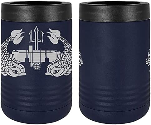 Navy Deep Submergence Badge Laser Engraved Insulated Beverage Holder Mugs LEIH.0016.N