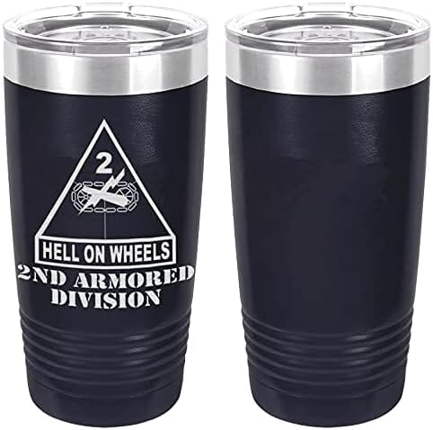 Army 2nd Armored Division Laser Engraved 20oz Tumbler Mugs LET.0074.N