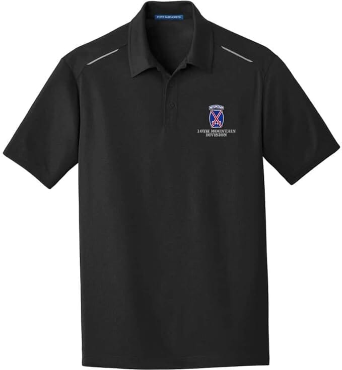 USAMM Army 10th Mountain Division Embroidered Performance Golf Polo Shirts 37.146