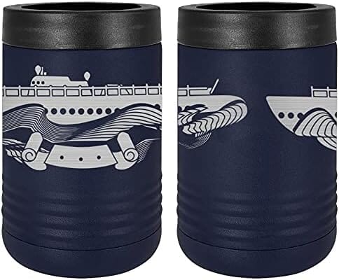 Navy Submarine Combat Patrol Badge Laser Engraved Insulated Beverage Holder Mugs LEIH.0056.N