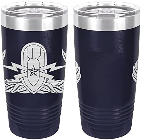 Navy Explosive Ordnance Disposal (EOD) Senior Badge Laser Engraved 20oz Tumbler Mugs LET.0031.N