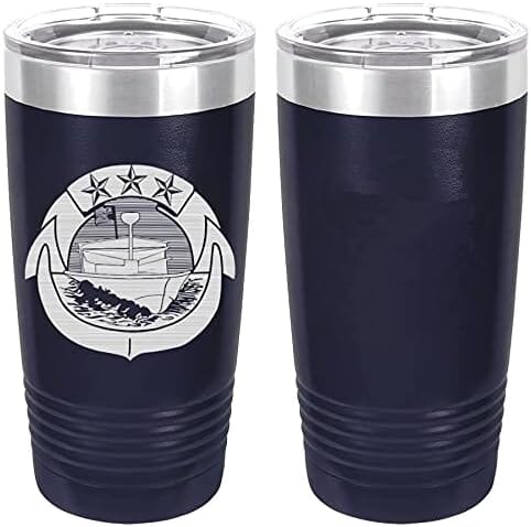Navy Small Craft Badge Laser Engraved 20oz Tumbler Mugs LET.0050.N