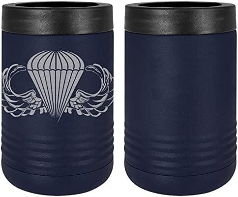 Navy Basic Parachutist Badge Laser Engraved Insulated Beverage Holder Mugs LEIH.0011.N