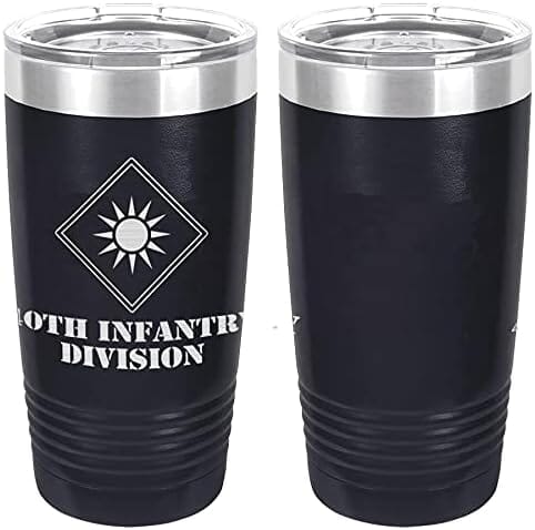 Army 40th Infantry Division Laser Engraved 20oz Tumbler Mugs LET.0095.N