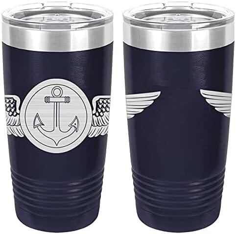 Naval Aviation Observer Badge Laser Engraved 20oz Tumbler Mugs LET.0037.N
