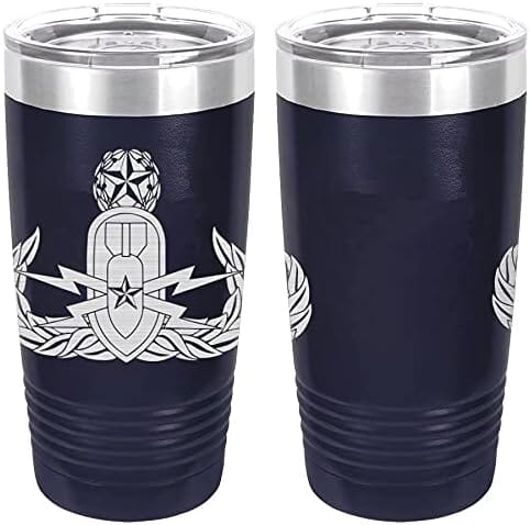 Navy Explosive Ordnance Disposal (EOD) Master Badge Laser Engraved 20oz Tumbler Mugs LET.0030.N
