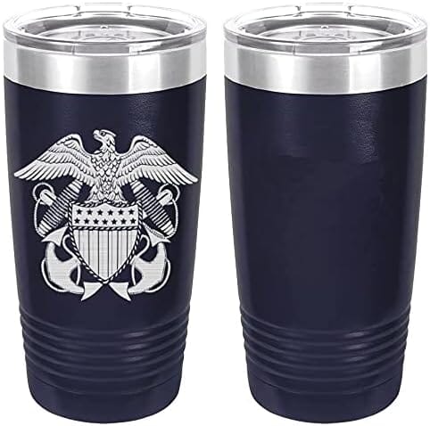 Navy Officer Crest Laser Engraved 20oz Tumbler Mugs LET.0043.N