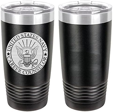Navy Career Counselor Badge Laser Engraved 20oz Tumbler Mugs LET.0012.B
