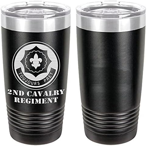 Army 2nd Cavalry Regiment Laser Engraved 20oz Tumbler Mugs LET.0075.B