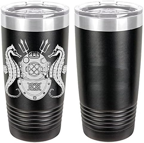 Navy Diving Officer Badge Laser Engraved 20oz Tumbler Mugs LET.0025.B