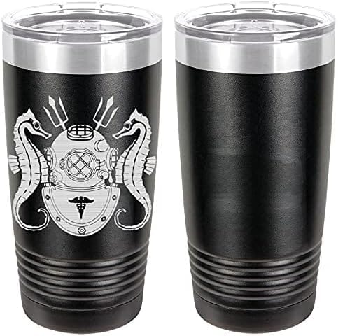 Navy Diver Medical Badge Laser Engraved 20oz Tumbler Mugs LET.0021.B