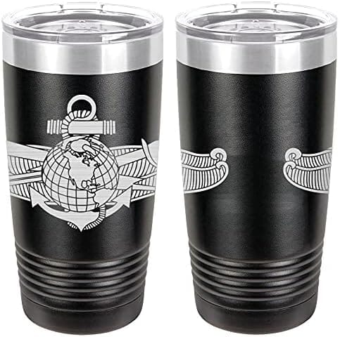 Navy Information Dominance Warfare SPC Badge Laser Engraved 20oz Tumbler Mugs LET.0034.B