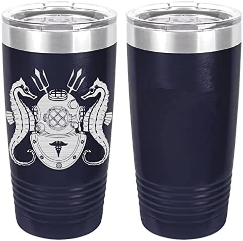Navy Diver Medical Badge Laser Engraved 20oz Tumbler Mugs LET.0021.N