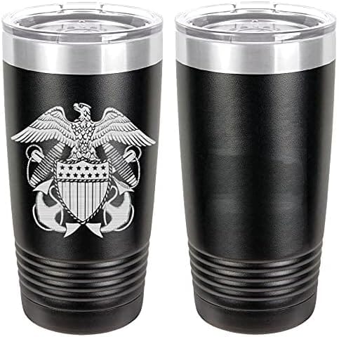 Navy Officer Crest Laser Engraved 20oz Tumbler Mugs LET.0043.B