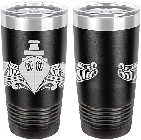 Navy Surface Warfare (Enlisted) Badge Laser Engraved 20oz Tumbler Mugs LET.0062.B
