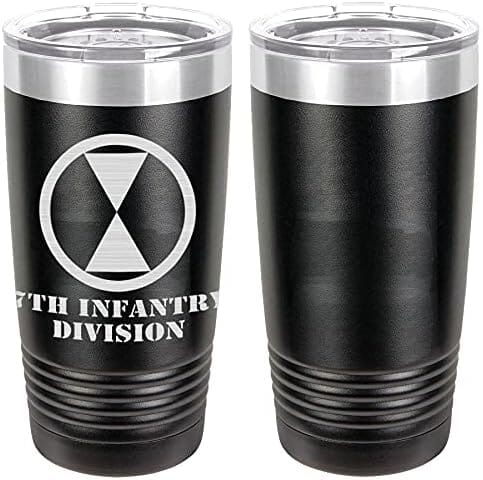 Army 7th Infantry Division Laser Engraved 20oz Tumbler Mugs LET.0082.B