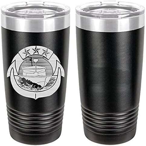 Navy Small Craft Badge Laser Engraved 20oz Tumbler Mugs LET.0050.B