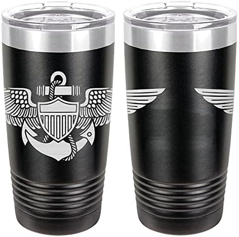 Naval Aviator Badge Laser Engraved 20oz Tumbler Mugs LET.0038.B