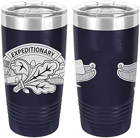 Navy Expeditionary Warfare Supply Officer Badge Laser Engraved 20oz Tumbler Mugs LET.0028.N