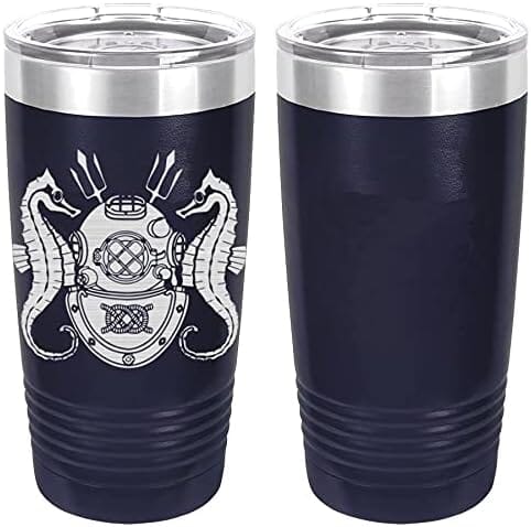 Navy Diver Master Badge Laser Engraved 20oz Tumbler Mugs LET.0020.N