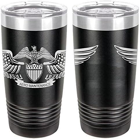 Professional Aviation Maintenance Officer Badge Laser Engraved 20oz Tumbler Mugs LET.0047.B