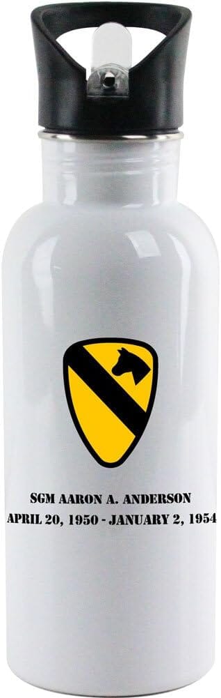Customizable Army 1st Cavalry Division Full Color Veteran 20oz. Water Bottle Water Bottles