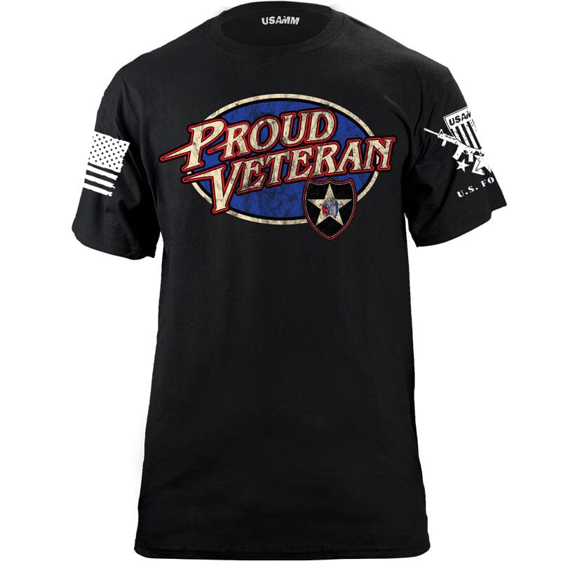 Proud Vet 2nd infantry T-Shirt Shirts 56.766 proud vet 2nd infantry BK