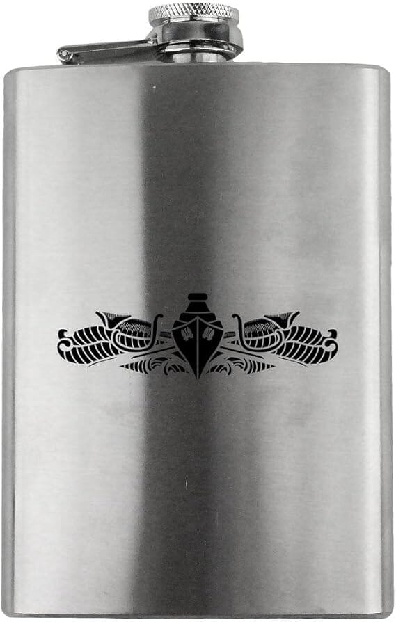 Surface Warfare Badge Navy Veteran 8oz. Flask flask