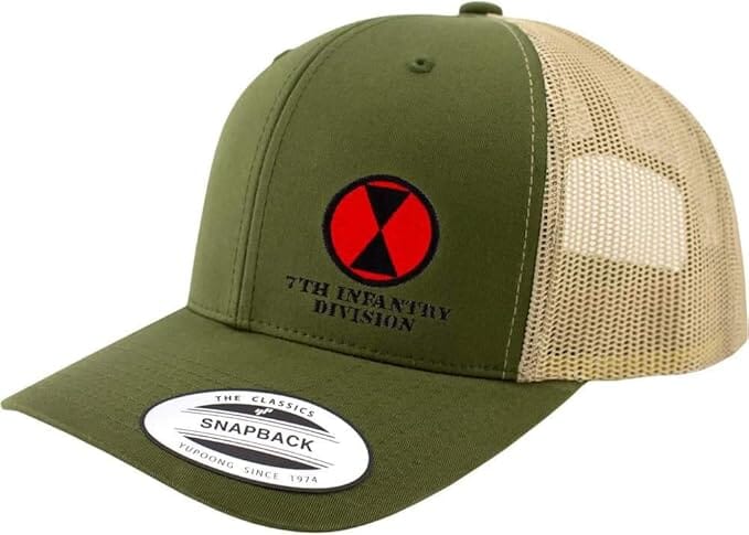 7th Infantry Division Snapback Trucker Cap - Multicam Hats and Caps Hat.0689