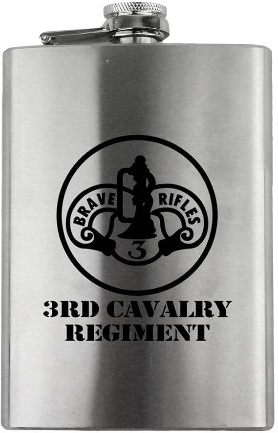Army 3rd Cavalry Regiment Subdued 8oz. Flask flask