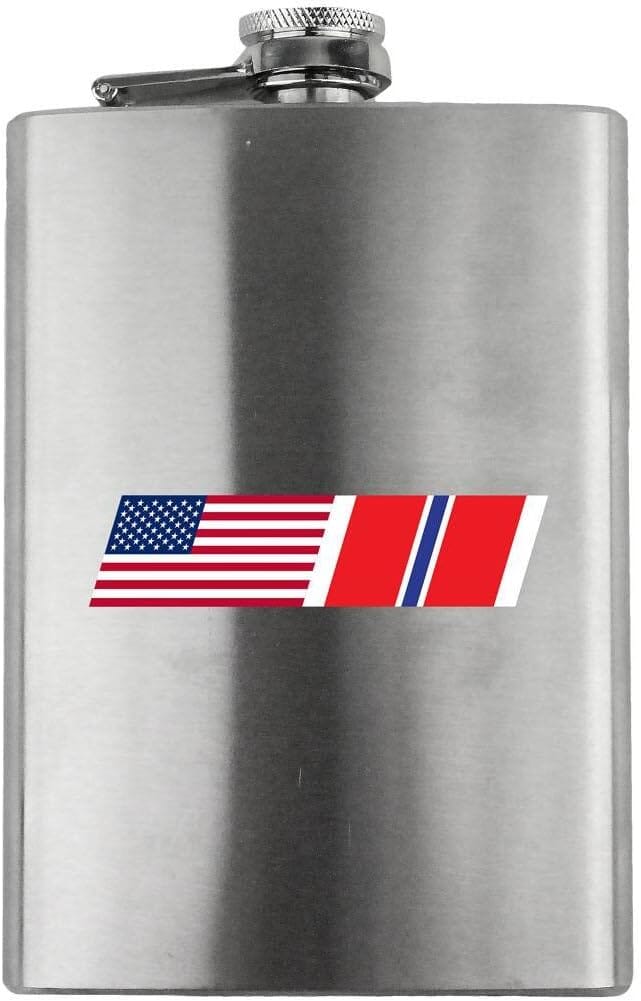 Vintage American Flag Bronze Star Blend Veteran 8oz. Flask flask