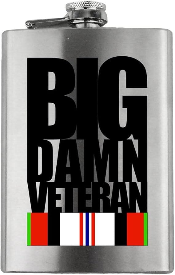 Big Damn Afghanistan Campaign Veteran 8oz. Flask flask
