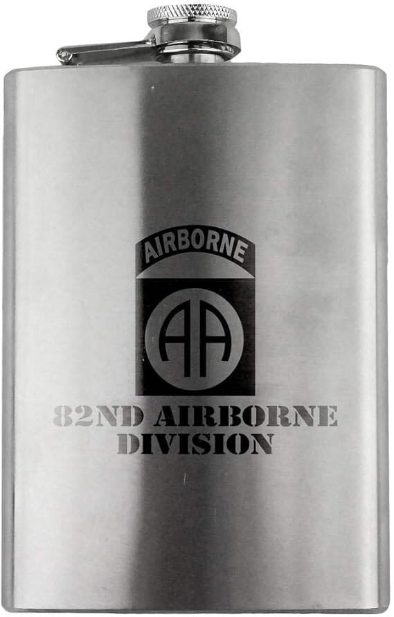 Army 82nd Airborne Division Subdued Veteran 8oz. Flask flask