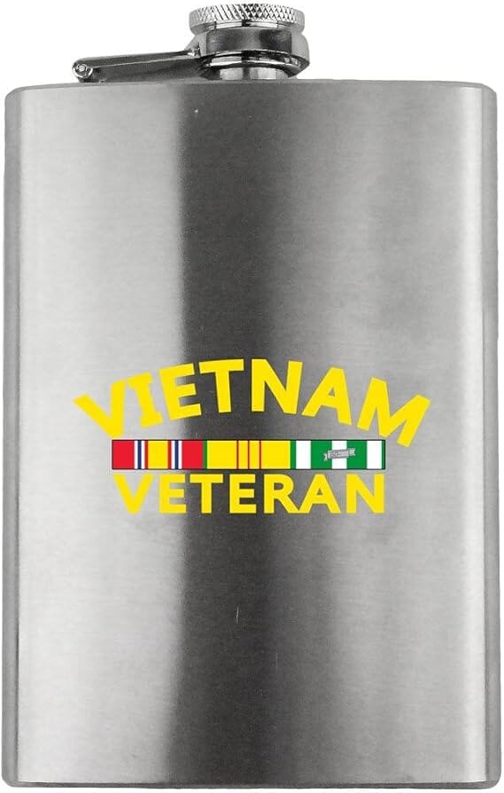 Vietnam Veteran Ribbons 8oz. Flask flask