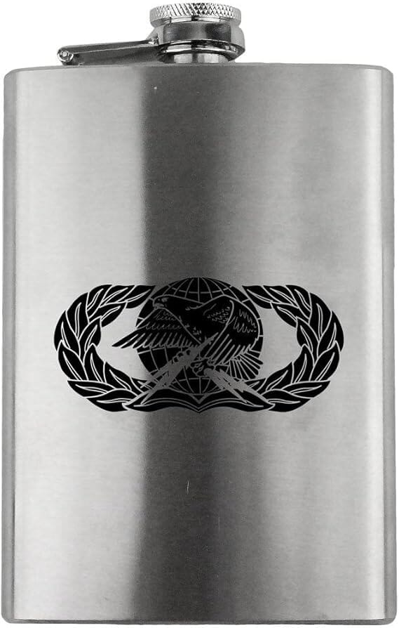 Logistics Badge Air Force Veteran 8oz. Flask flask