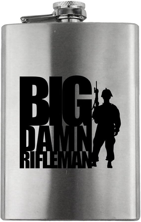 Big Damn Rifleman Veteran 8oz. Flask flask