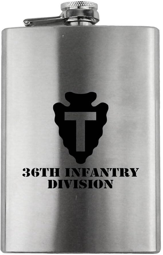 Army 36th Infantry Division Subdued 8oz. Flask flask