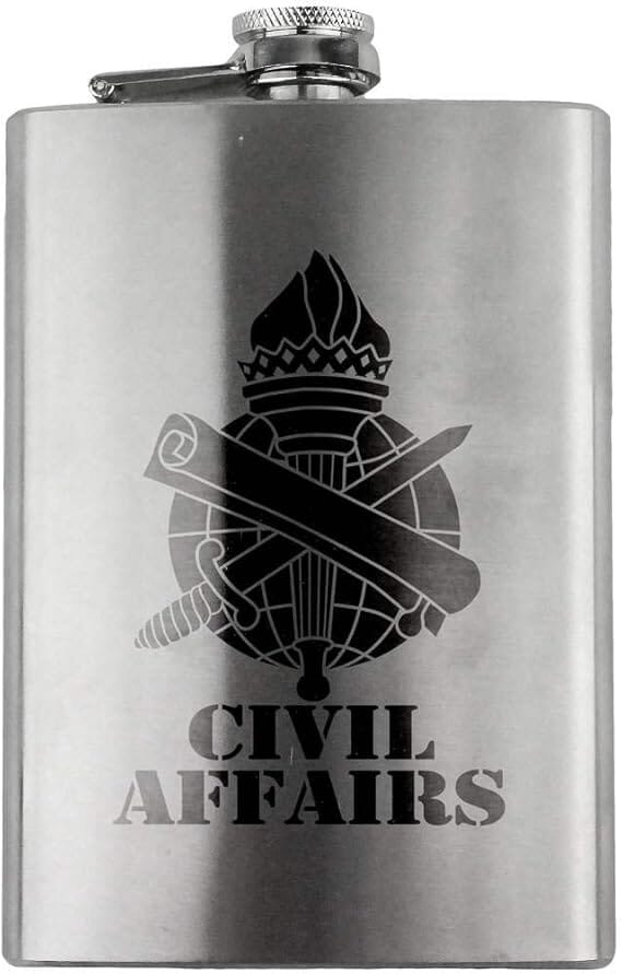 Army Civil Affairs Branch Military 8oz. Flask flask