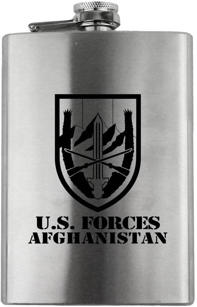 Army US Forces Afghanistan Subdued 8oz. Flask flask
